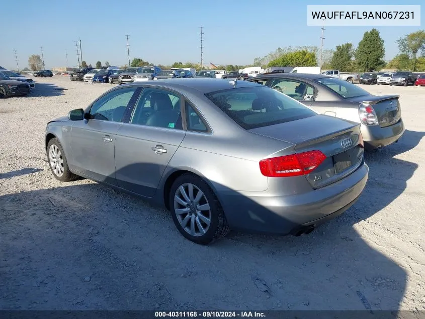 2010 Audi A4 2.0T Premium VIN: WAUFFAFL9AN067231 Lot: 40311168