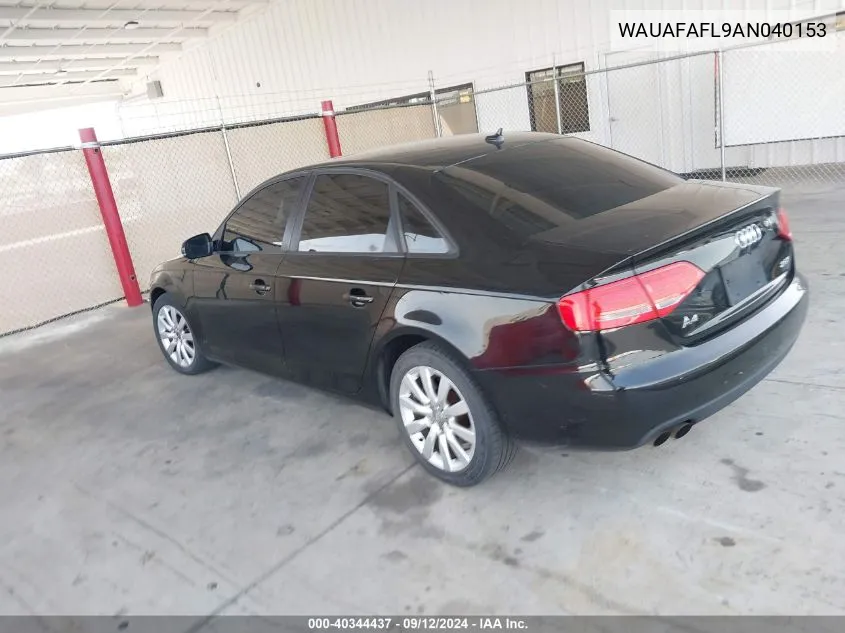 WAUAFAFL9AN040153 2010 Audi A4 2.0T Premium