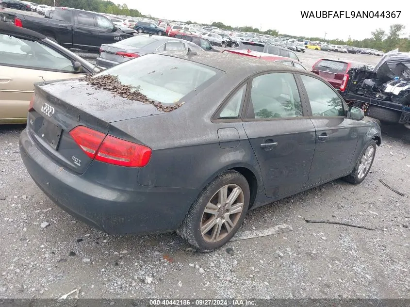 2010 Audi A4 2.0T Premium VIN: WAUBFAFL9AN044367 Lot: 40442186