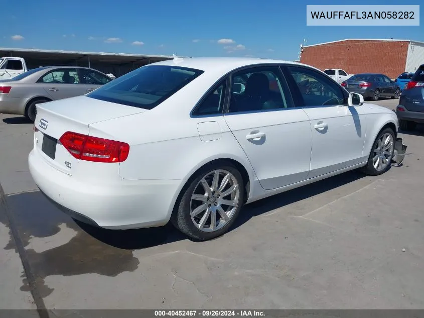 WAUFFAFL3AN058282 2010 Audi A4 2.0T Premium