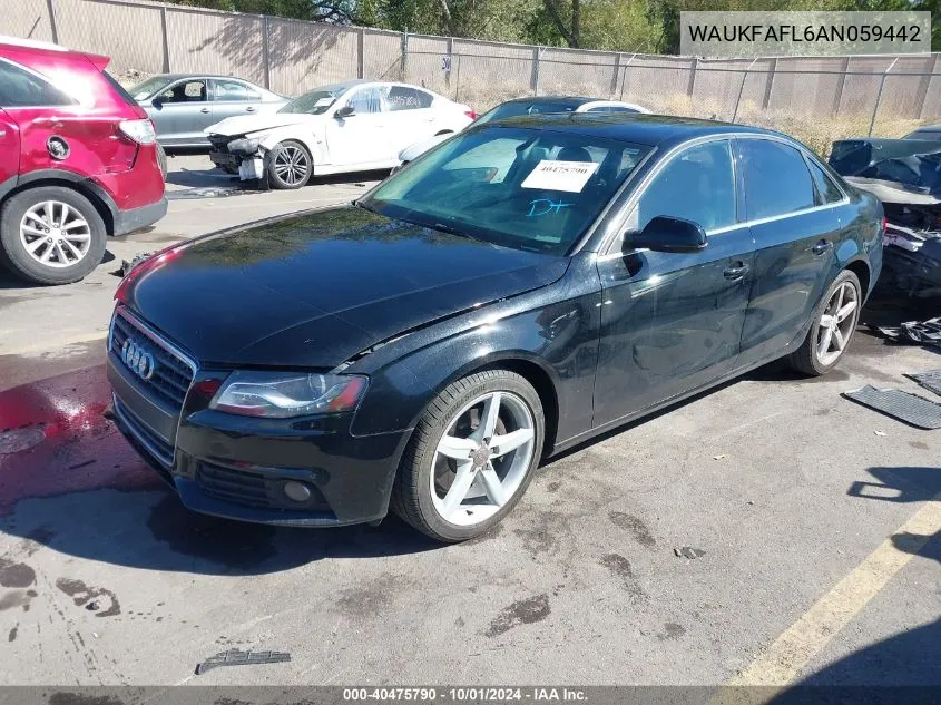 2010 Audi A4 Prestige VIN: WAUKFAFL6AN059442 Lot: 40475790