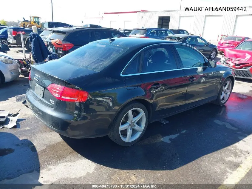 2010 Audi A4 Prestige VIN: WAUKFAFL6AN059442 Lot: 40475790