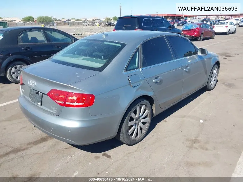 WAUFFAFL2AN036693 2010 Audi A4 2.0T Premium