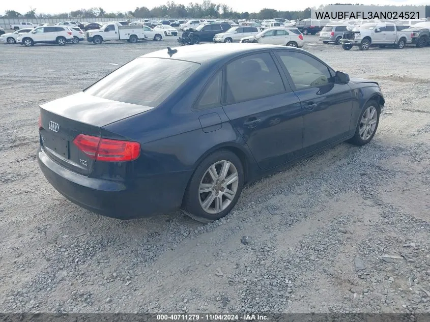 2010 Audi A4 2.0T Premium VIN: WAUBFAFL3AN024521 Lot: 40711279