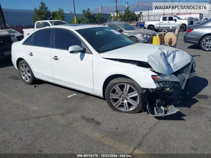 2010 Audi A4 2.0T Premium VIN: WAUAFAFL5AN062876 Lot: 40736179