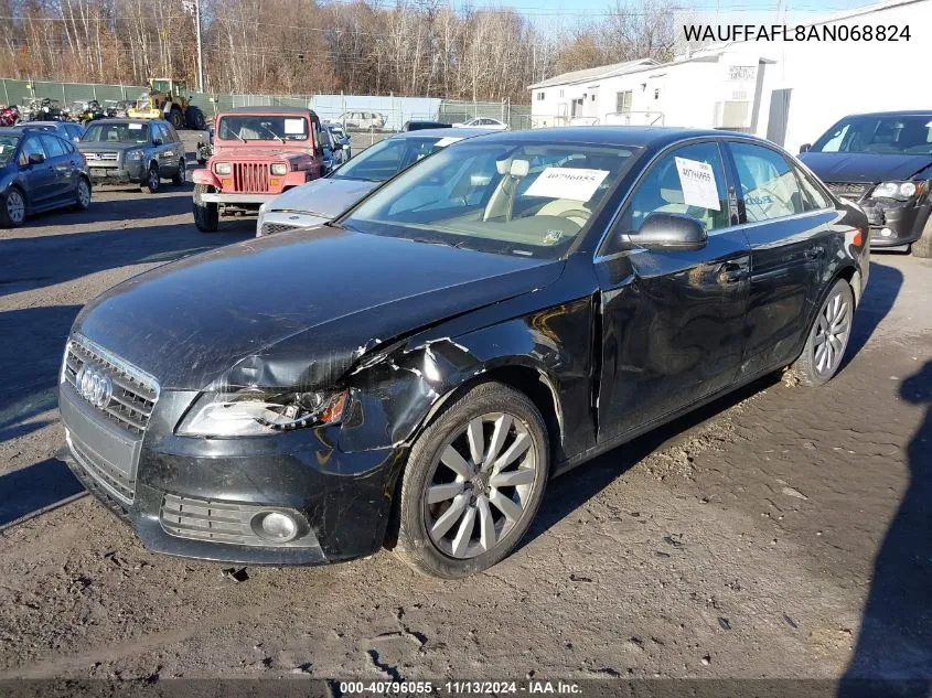 2010 Audi A4 2.0T Premium VIN: WAUFFAFL8AN068824 Lot: 40796055