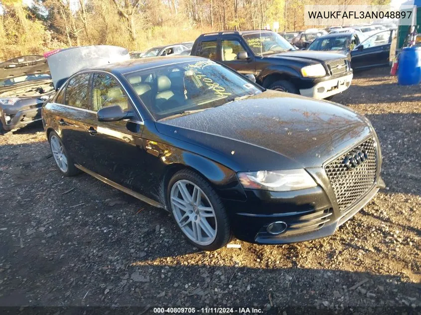 2010 Audi A4 2.0T Premium VIN: WAUKFAFL3AN048897 Lot: 40809705