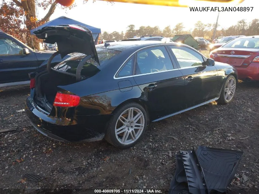 2010 Audi A4 2.0T Premium VIN: WAUKFAFL3AN048897 Lot: 40809705