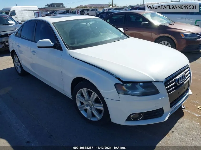 WAUAFAFL9AN049581 2010 Audi A4 Premium