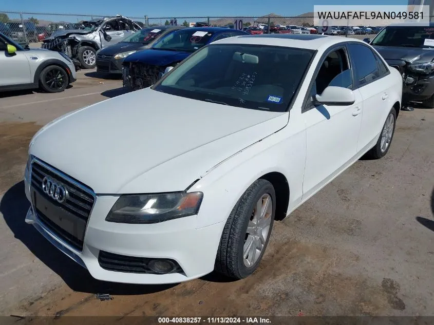 WAUAFAFL9AN049581 2010 Audi A4 Premium