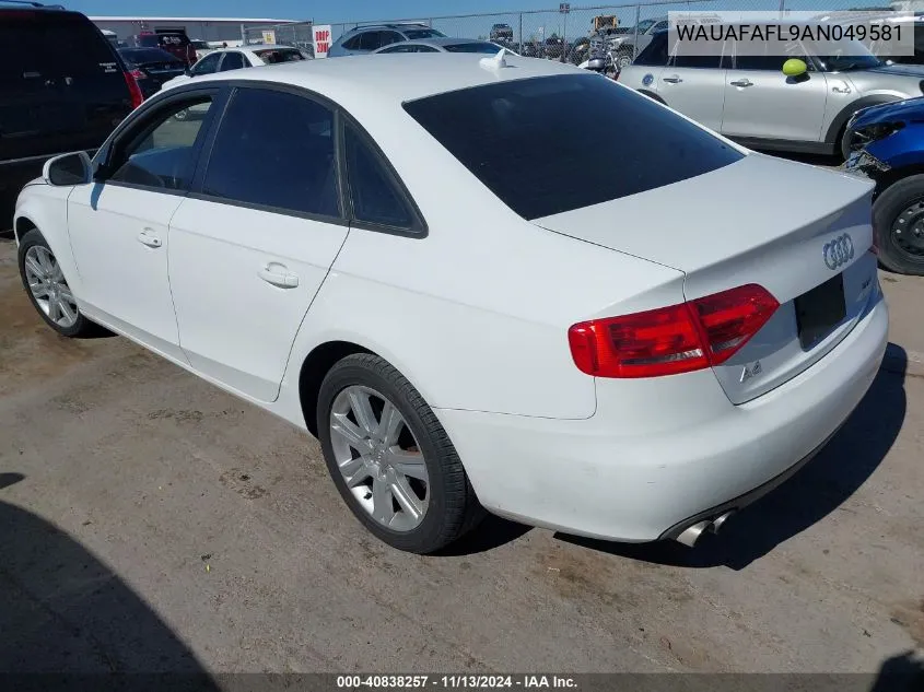 WAUAFAFL9AN049581 2010 Audi A4 Premium