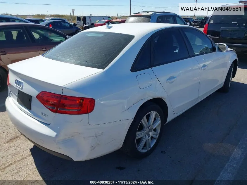 WAUAFAFL9AN049581 2010 Audi A4 Premium