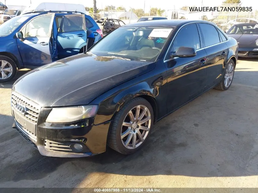 2010 Audi A4 2.0T Premium VIN: WAUEFAFL7AN059835 Lot: 40857988