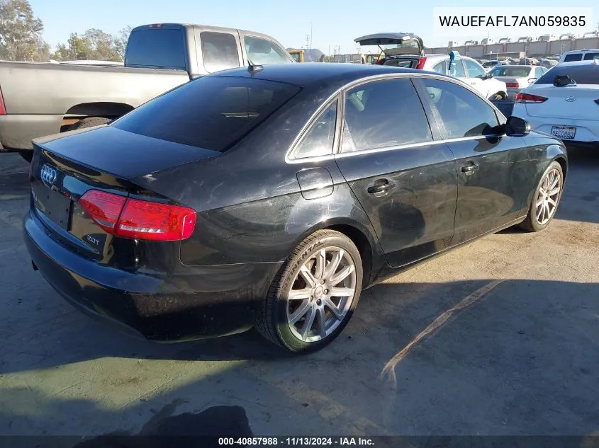 2010 Audi A4 2.0T Premium VIN: WAUEFAFL7AN059835 Lot: 40857988