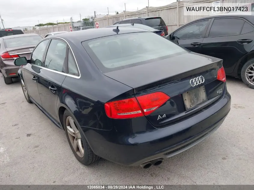 WAUFFCFL3BN017423 2011 Audi A4