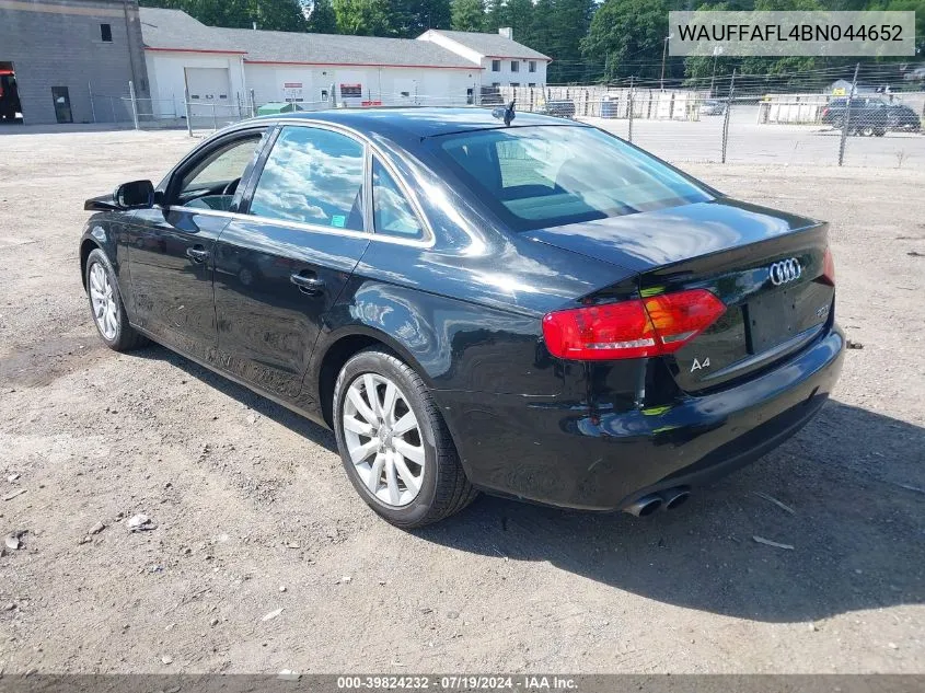 2011 Audi A4 2.0T Premium VIN: WAUFFAFL4BN044652 Lot: 39824232