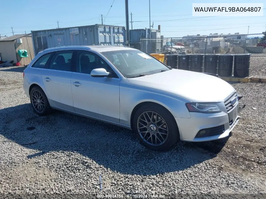 WAUWFAFL9BA064807 2011 Audi A4 2.0T Premium