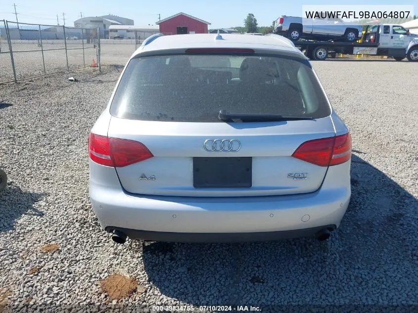 WAUWFAFL9BA064807 2011 Audi A4 2.0T Premium