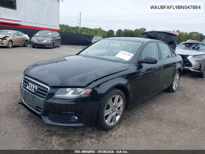 2011 Audi A4 2.0T Premium VIN: WAUBFAFL9BN047884 Lot: 39932913