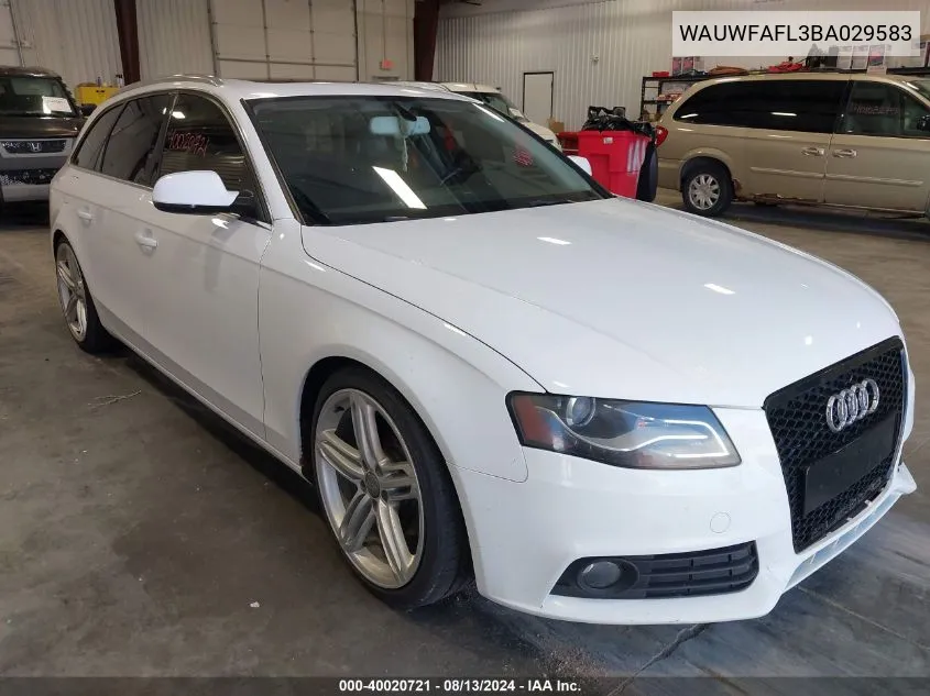 2011 Audi A4 2.0T Premium VIN: WAUWFAFL3BA029583 Lot: 40020721