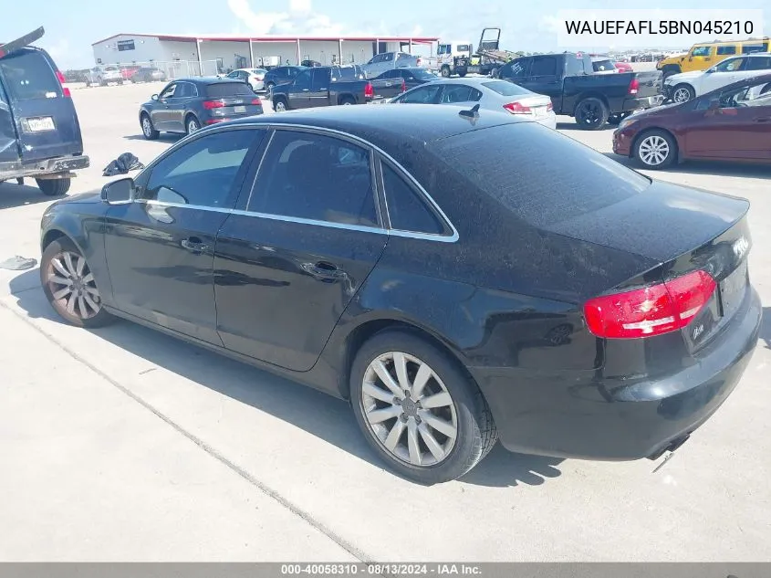 WAUEFAFL5BN045210 2011 Audi A4 2.0T Premium