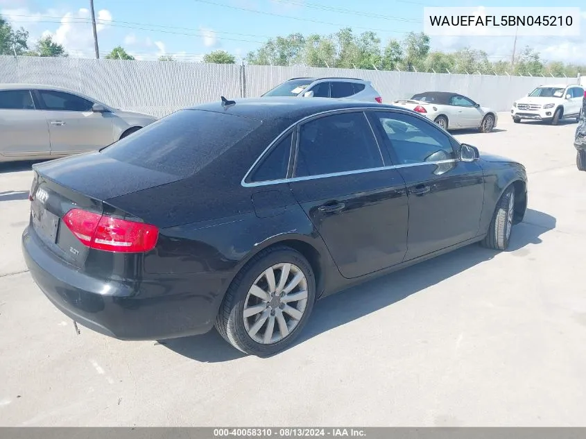 2011 Audi A4 2.0T Premium VIN: WAUEFAFL5BN045210 Lot: 40058310