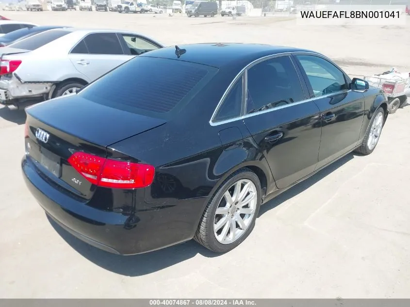 WAUEFAFL8BN001041 2011 Audi A4 2.0T Premium