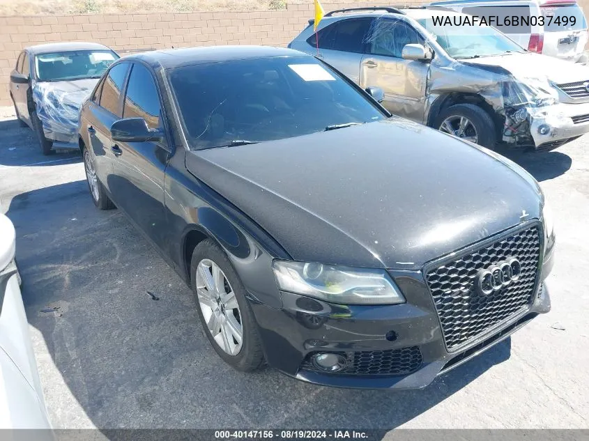 2011 Audi A4 2.0T Premium VIN: WAUAFAFL6BN037499 Lot: 40147156