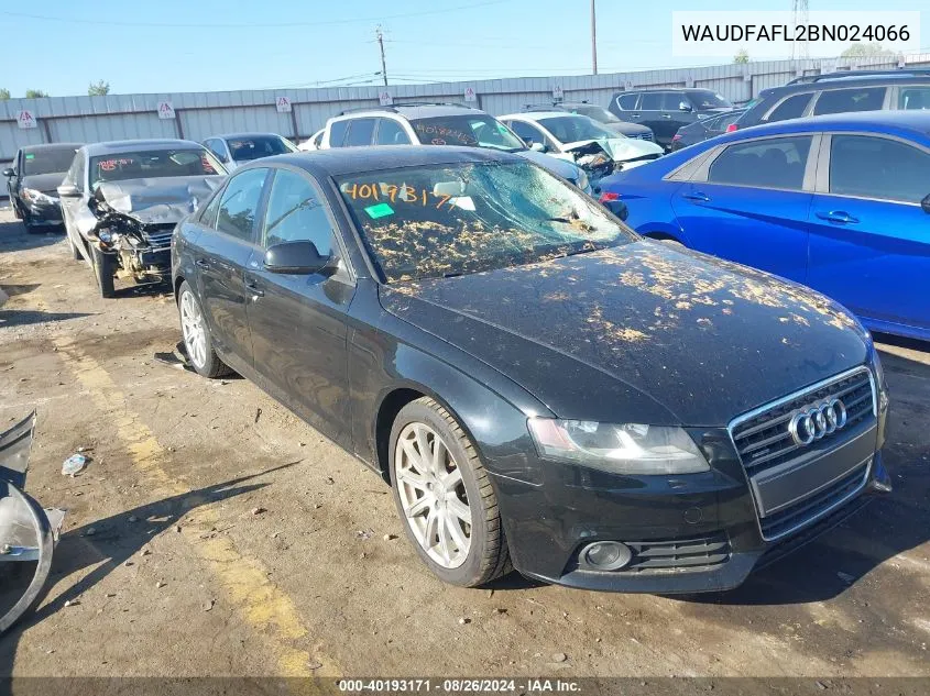 WAUDFAFL2BN024066 2011 Audi A4 2.0T Premium