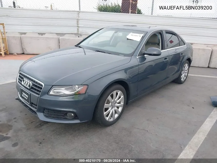 WAUEFAFL5BN039200 2011 Audi A4 2.0T Premium