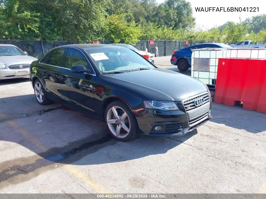 WAUFFAFL6BN041221 2011 Audi A4 2.0T Premium