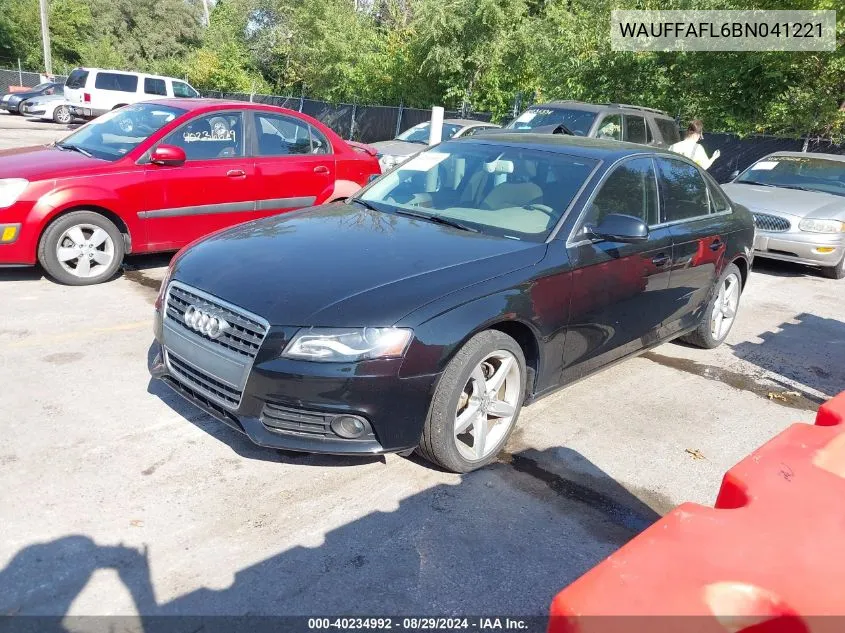 2011 Audi A4 2.0T Premium VIN: WAUFFAFL6BN041221 Lot: 40234992