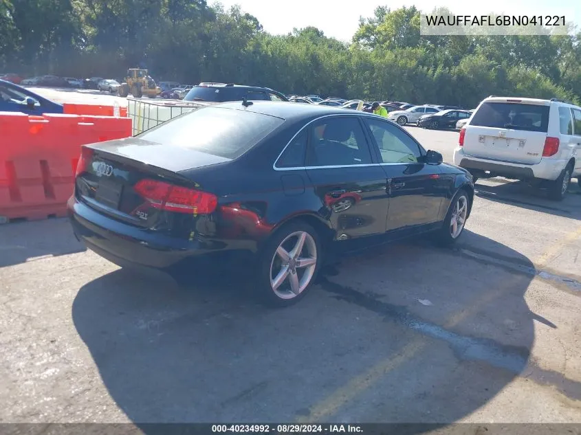 2011 Audi A4 2.0T Premium VIN: WAUFFAFL6BN041221 Lot: 40234992