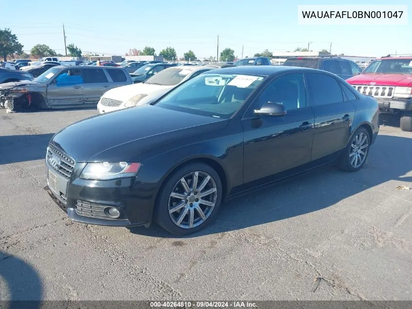 WAUAFAFL0BN001047 2011 Audi A4 Premium