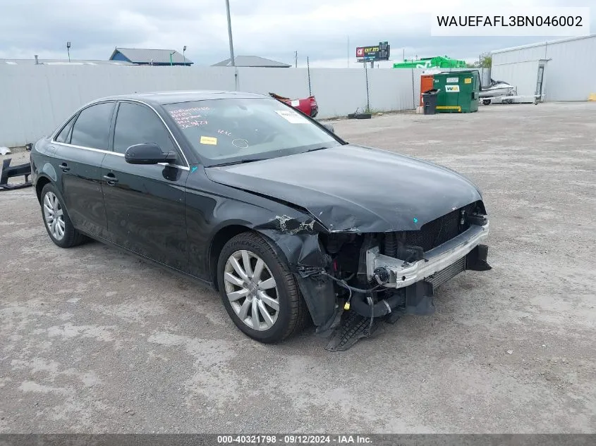 WAUEFAFL3BN046002 2011 Audi A4 Premium Plus