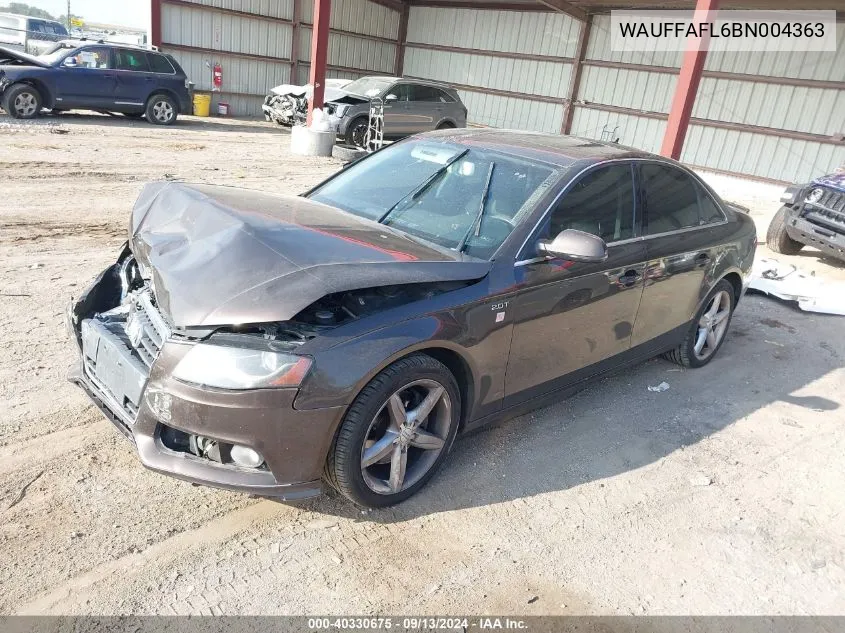 WAUFFAFL6BN004363 2011 Audi A4 Premium Plus