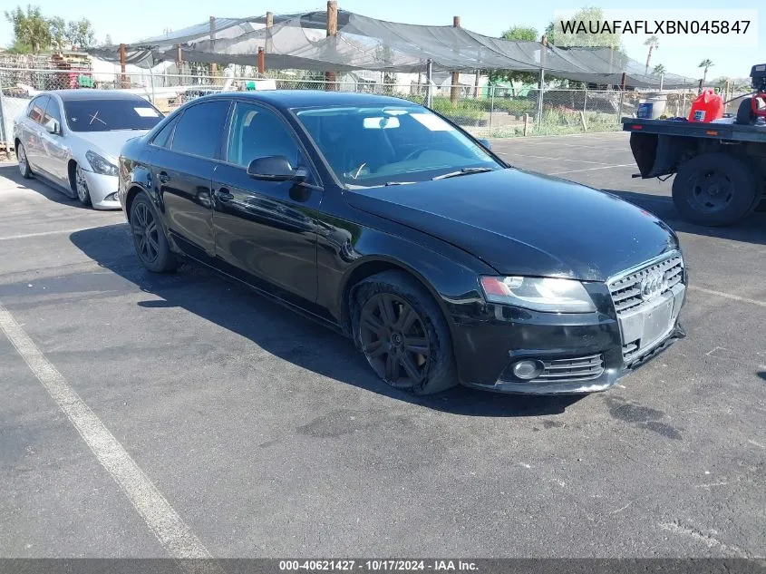 2011 Audi A4 2.0T Premium VIN: WAUAFAFLXBN045847 Lot: 40621427