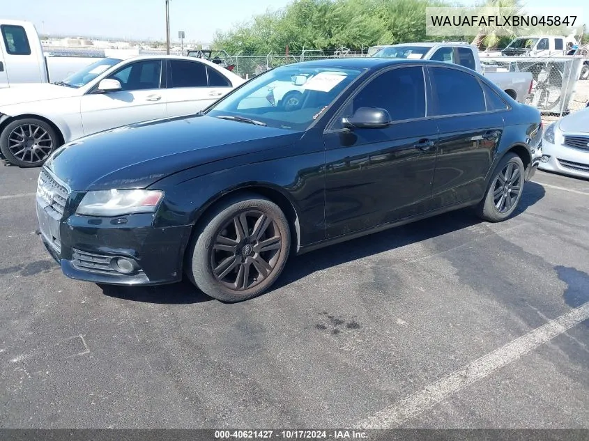 2011 Audi A4 2.0T Premium VIN: WAUAFAFLXBN045847 Lot: 40621427