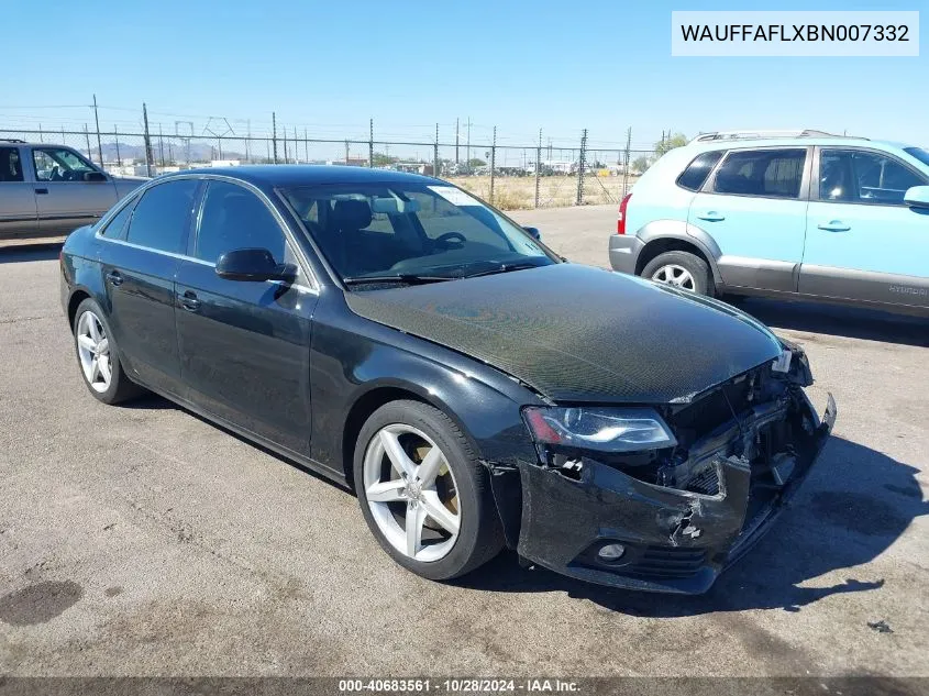 2011 Audi A4 2.0T Premium VIN: WAUFFAFLXBN007332 Lot: 40683561