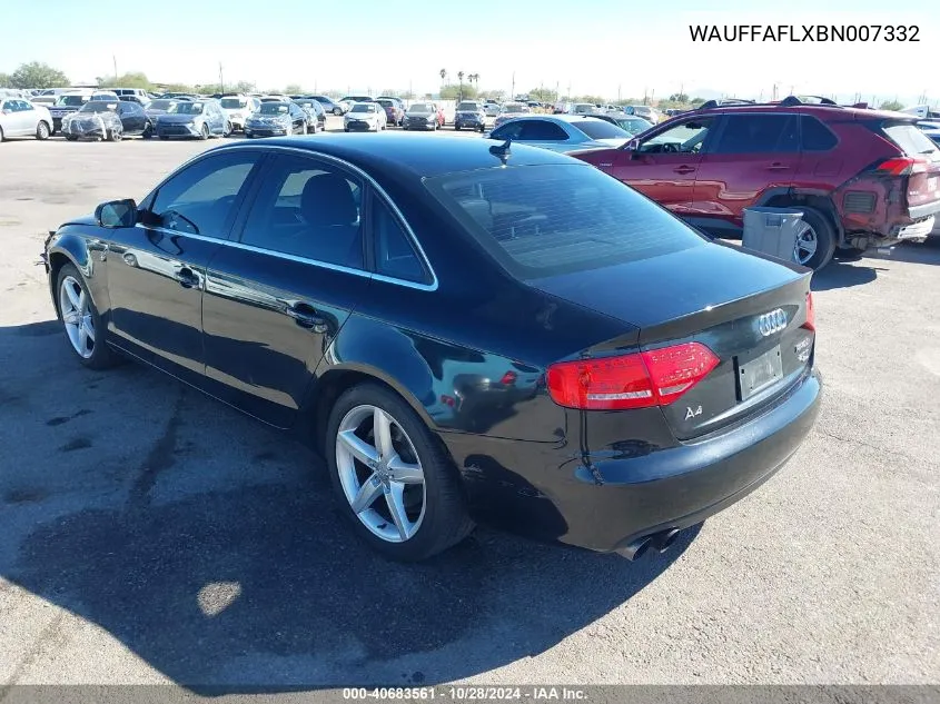 2011 Audi A4 2.0T Premium VIN: WAUFFAFLXBN007332 Lot: 40683561