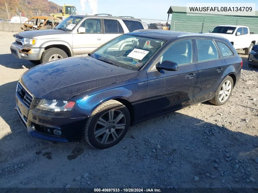 2011 Audi A4 2.0T Premium VIN: WAUSFAFL0BA134709 Lot: 40697533