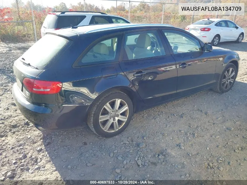 2011 Audi A4 2.0T Premium VIN: WAUSFAFL0BA134709 Lot: 40697533