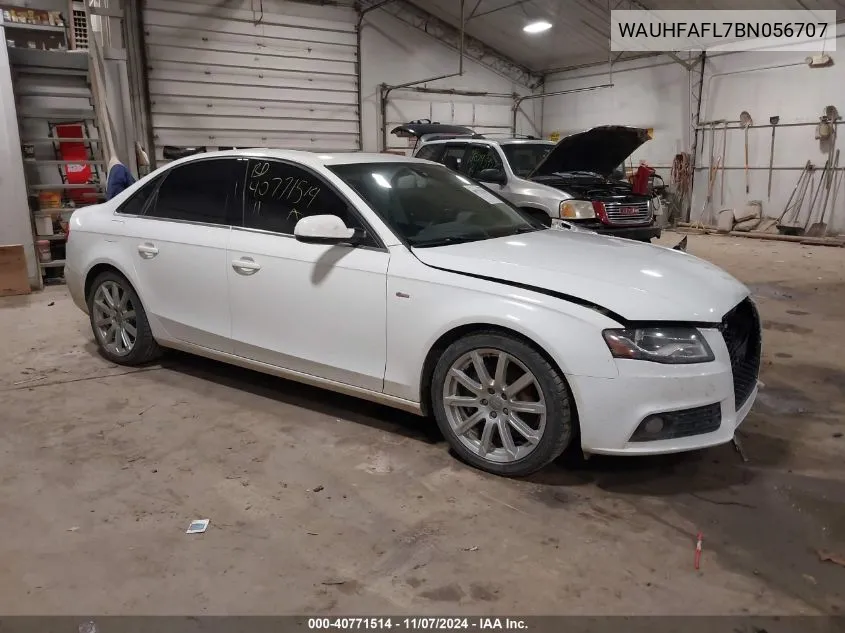 2011 Audi A4 2.0T Premium VIN: WAUHFAFL7BN056707 Lot: 40771514