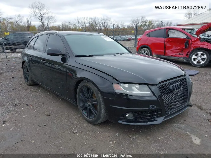 WAUSFAFL1BA072897 2011 Audi A4 2.0T Premium