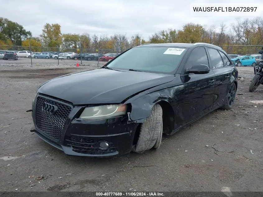 WAUSFAFL1BA072897 2011 Audi A4 2.0T Premium