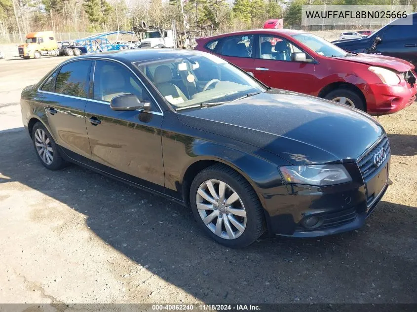 2011 Audi A4 2.0T Premium VIN: WAUFFAFL8BN025666 Lot: 40862240