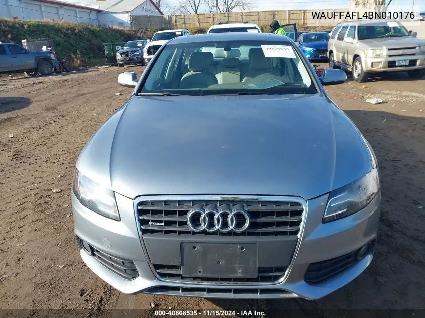 2011 Audi A4 2.0T Premium VIN: WAUFFAFL4BN010176 Lot: 40868535