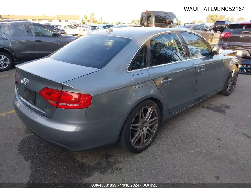 2011 Audi A4 2.0T Premium VIN: WAUFFAFL9BN052164 Lot: 40881959