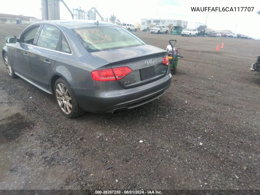 2012 Audi A4 2.0T Premium VIN: WAUFFAFL6CA117707 Lot: 39287230