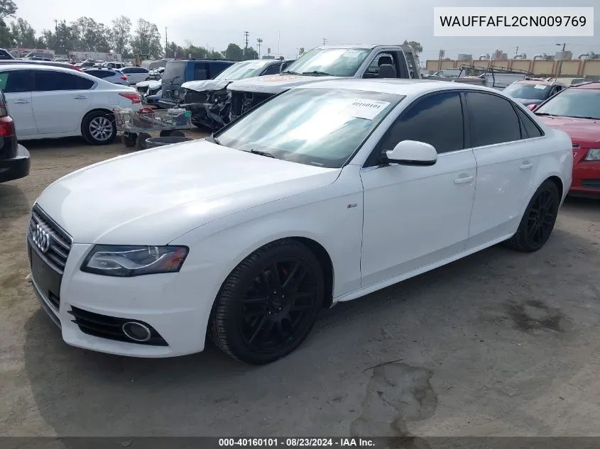 WAUFFAFL2CN009769 2012 Audi A4 2.0T Premium